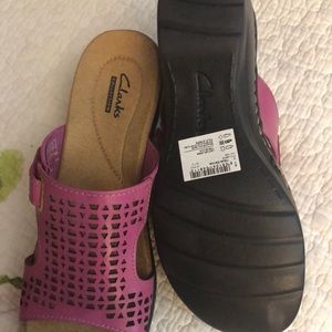 Women sandals pink Leather